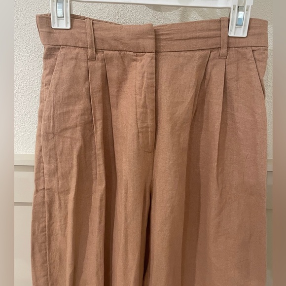 Abercrombie & Fitch Tan Matching 2 Piece Set Top and Wide Leg Pants - Picture 4 of 8